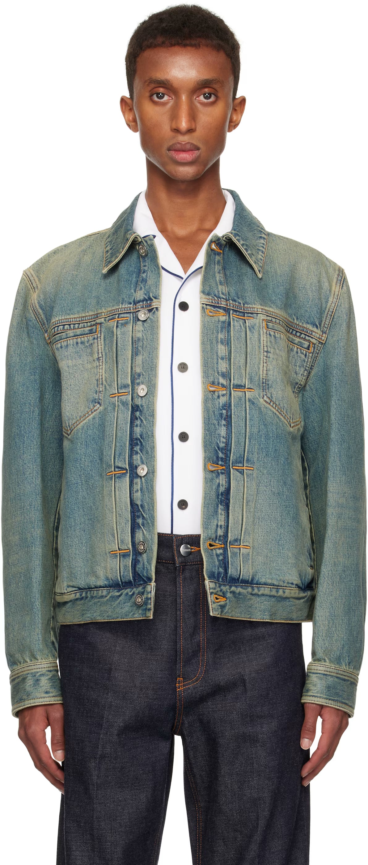 Ferragamo Blue Trucker Denim Jacket