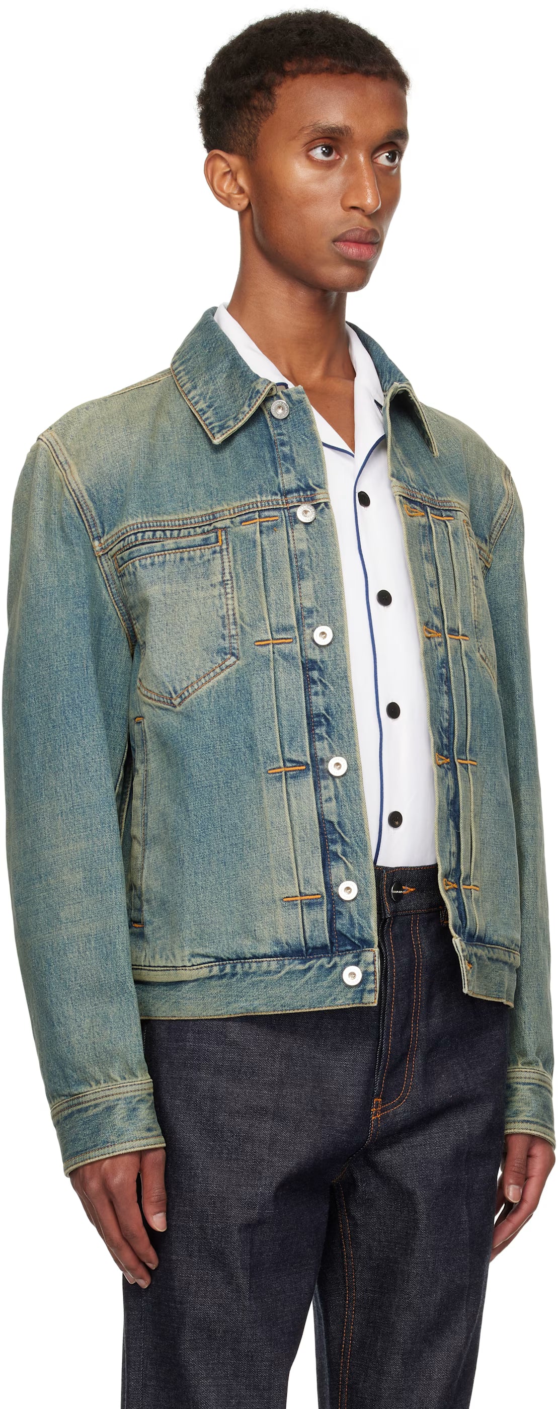 Ferragamo Blue Trucker Denim Jacket