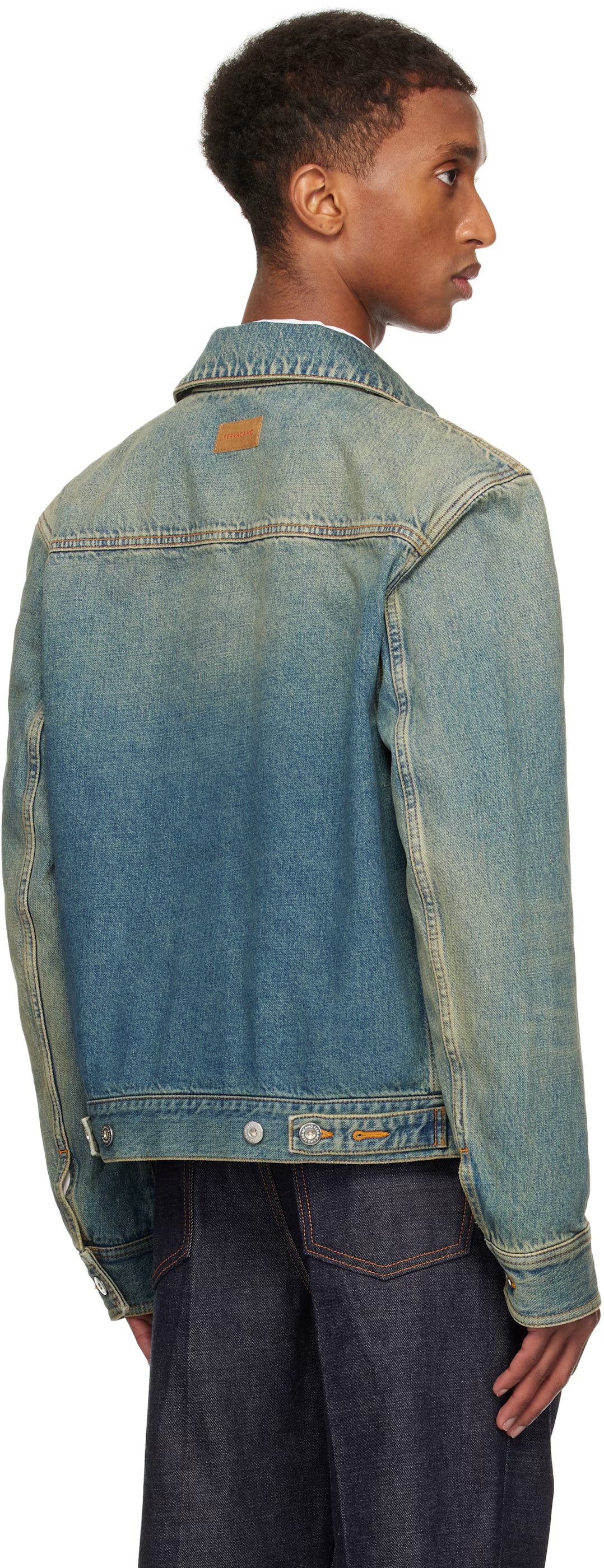 Ferragamo Blue Trucker Denim Jacket