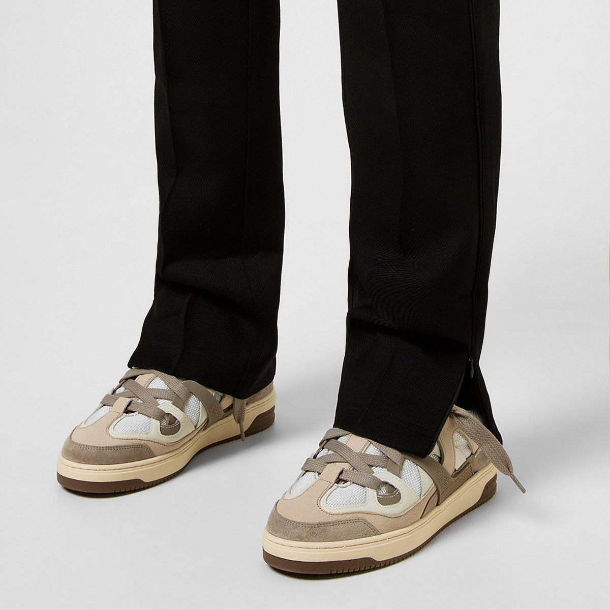 Panelled Canvas Chunky Sneakers