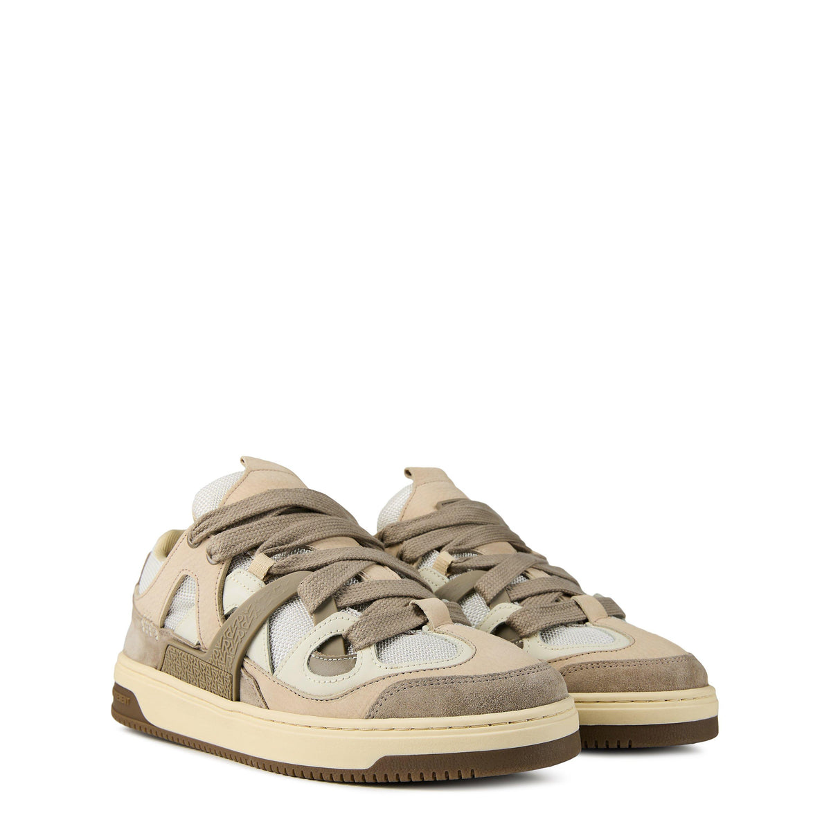 Panelled Canvas Chunky Sneakers