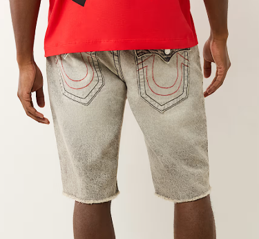 RICKY FRAYED FLAP DENIM SHORT