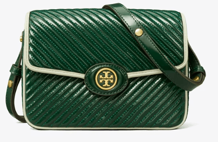 Tory Burch ROBINSON PATENT QUILTED SHOULDER BAG - Bags | Shop From The Mirage