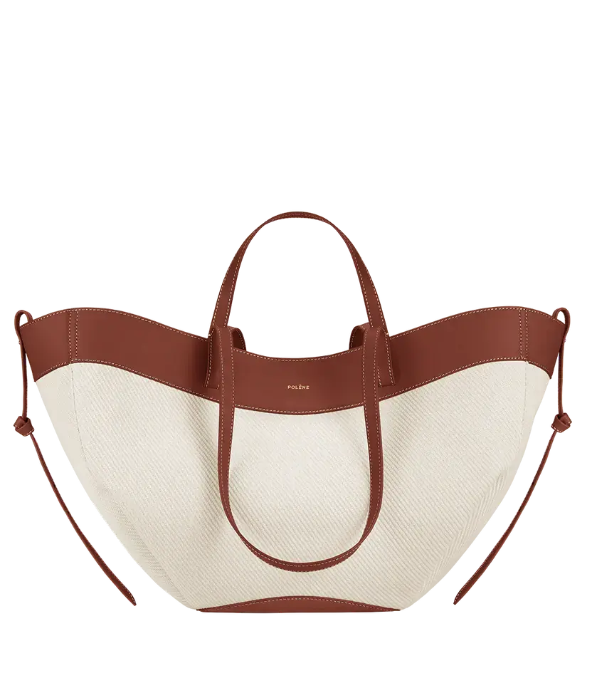 Polene Cyme Edition Cognac Canvas - Size: One Size Bags | Shop From The Mirage