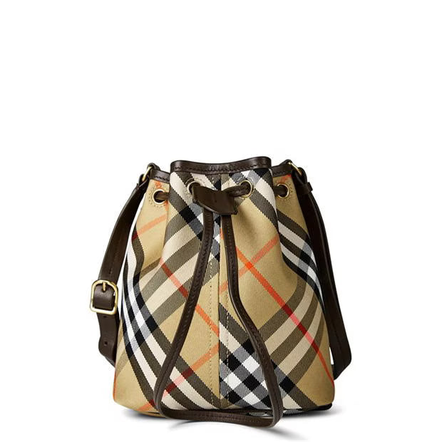 BURBERRY Check Drawstring Pouch