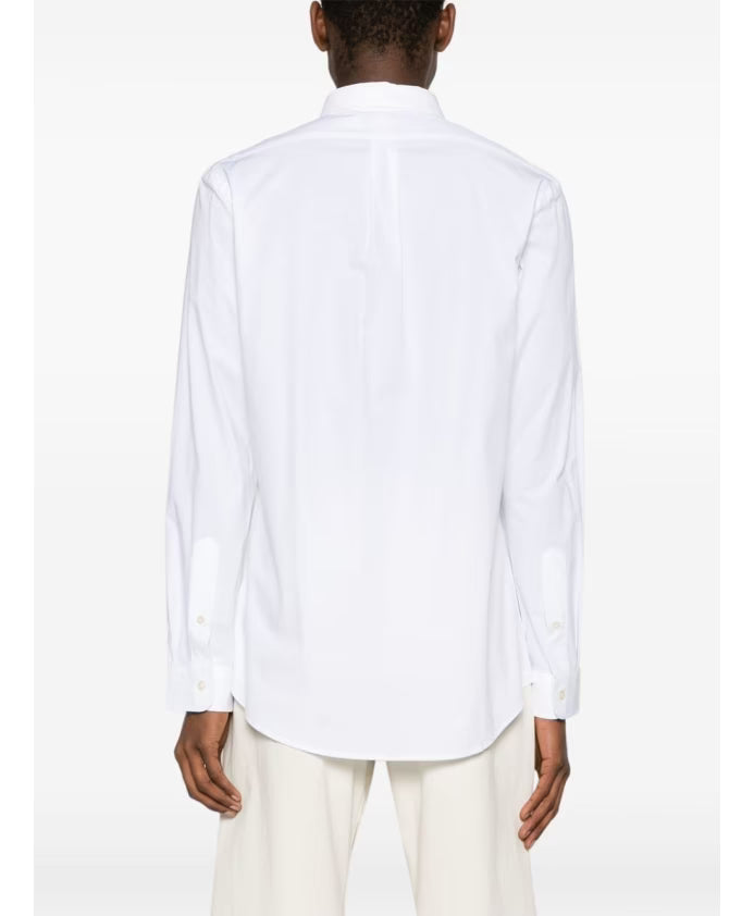 Polo Ralph Lauren White Shirt with Blue Logo