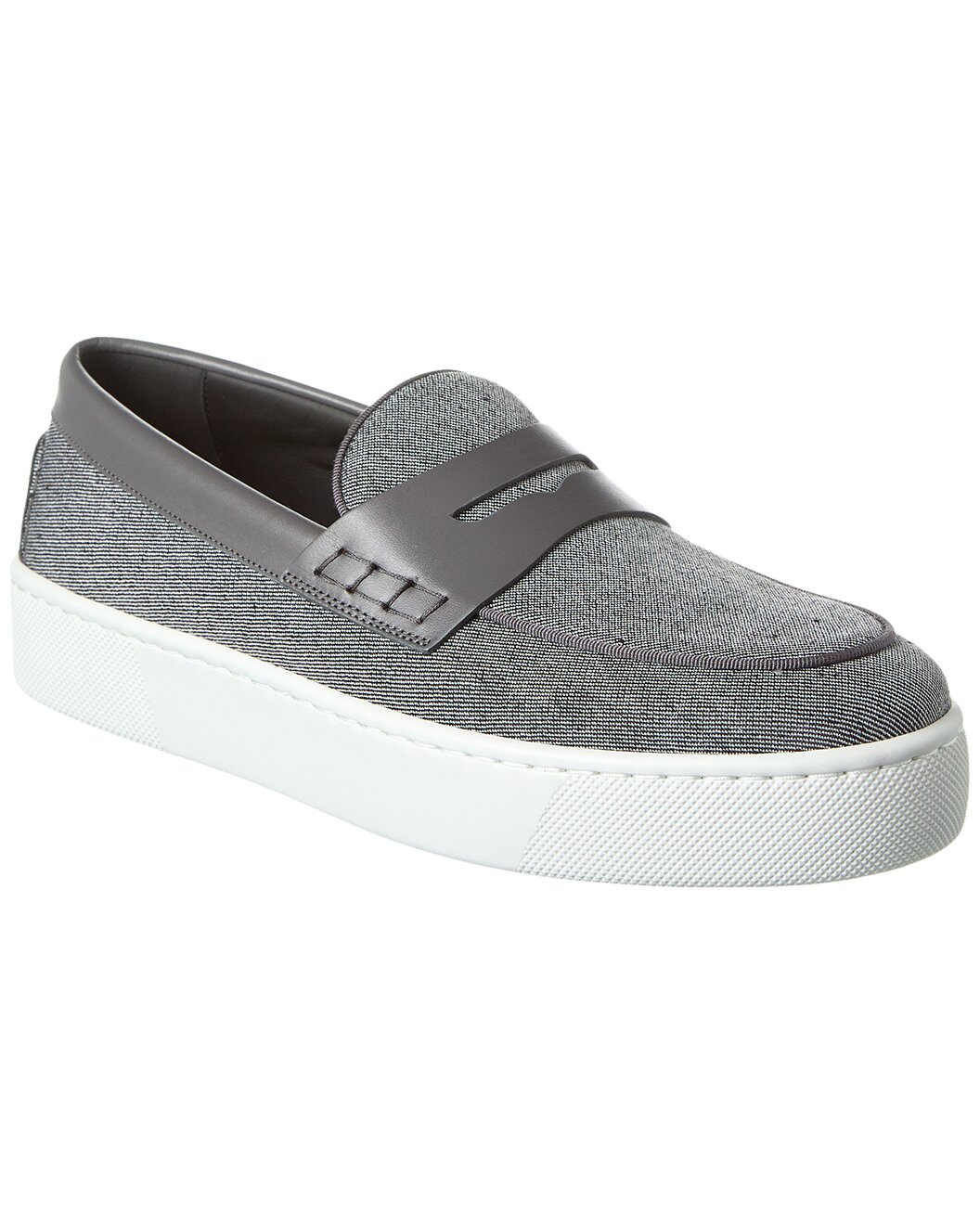 Paqueboat Canvas & Leather Platform Loafer