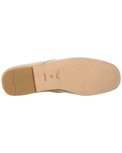 Prada Beige Suede Lace-Up Chukka Shoes