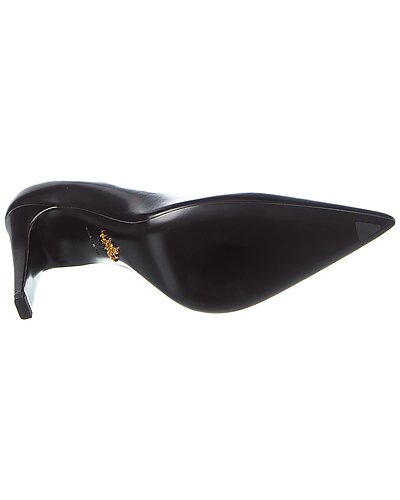 Prada Black Leather Pointed-Toe High Heel Pumps