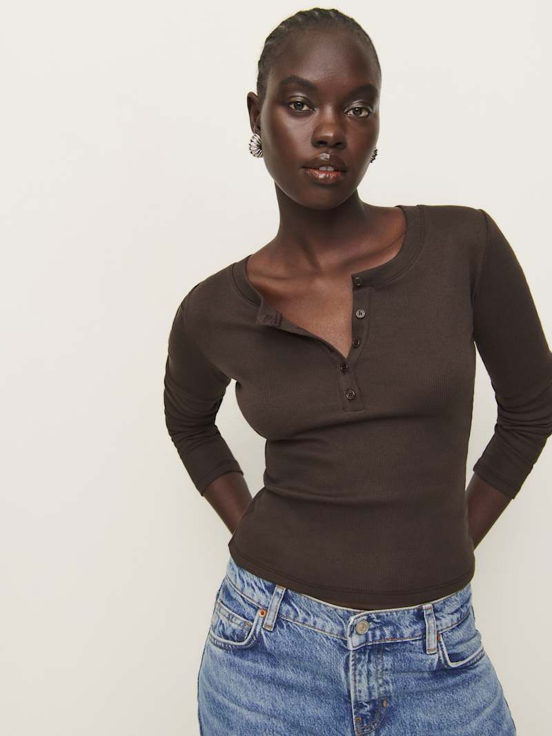 Jayden Long Sleeve Henley Tee