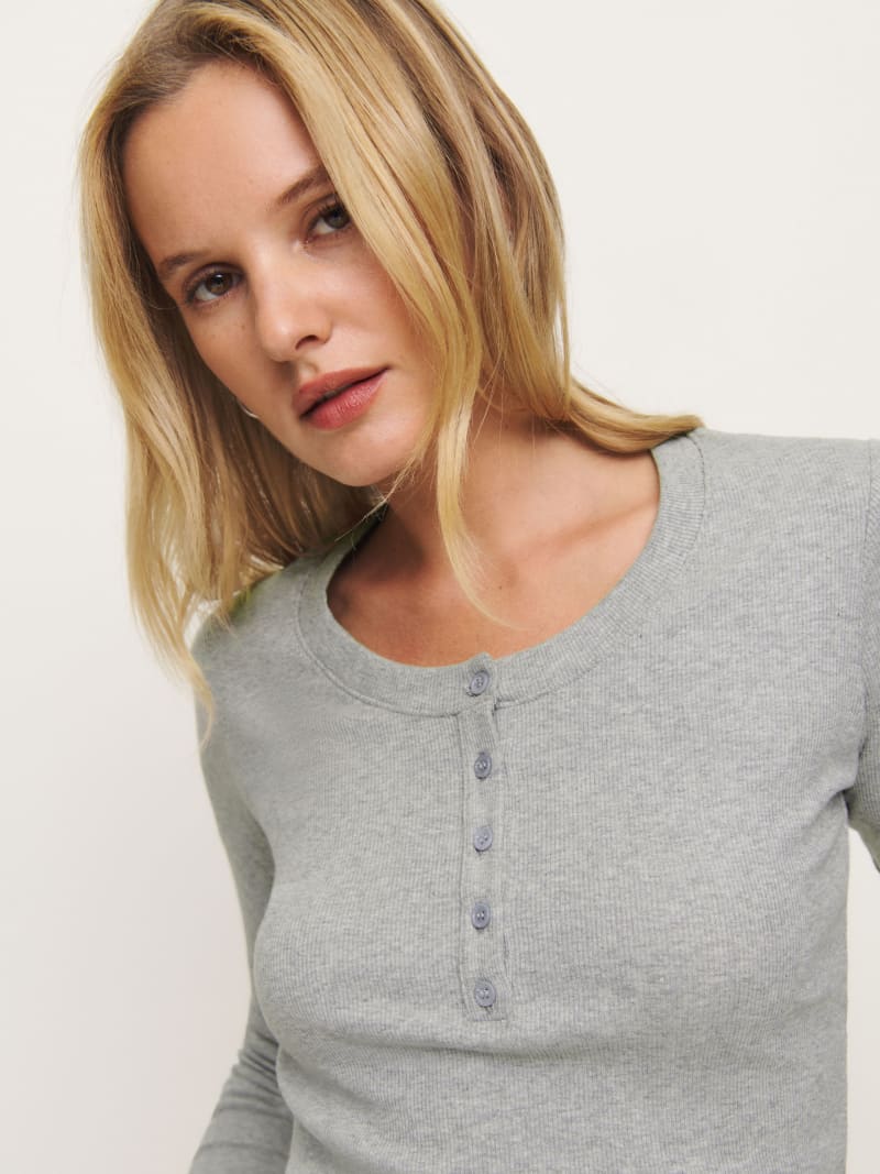Jayden Long Sleeve Henley Tee