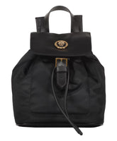 Nylon Backpack with Leather Details