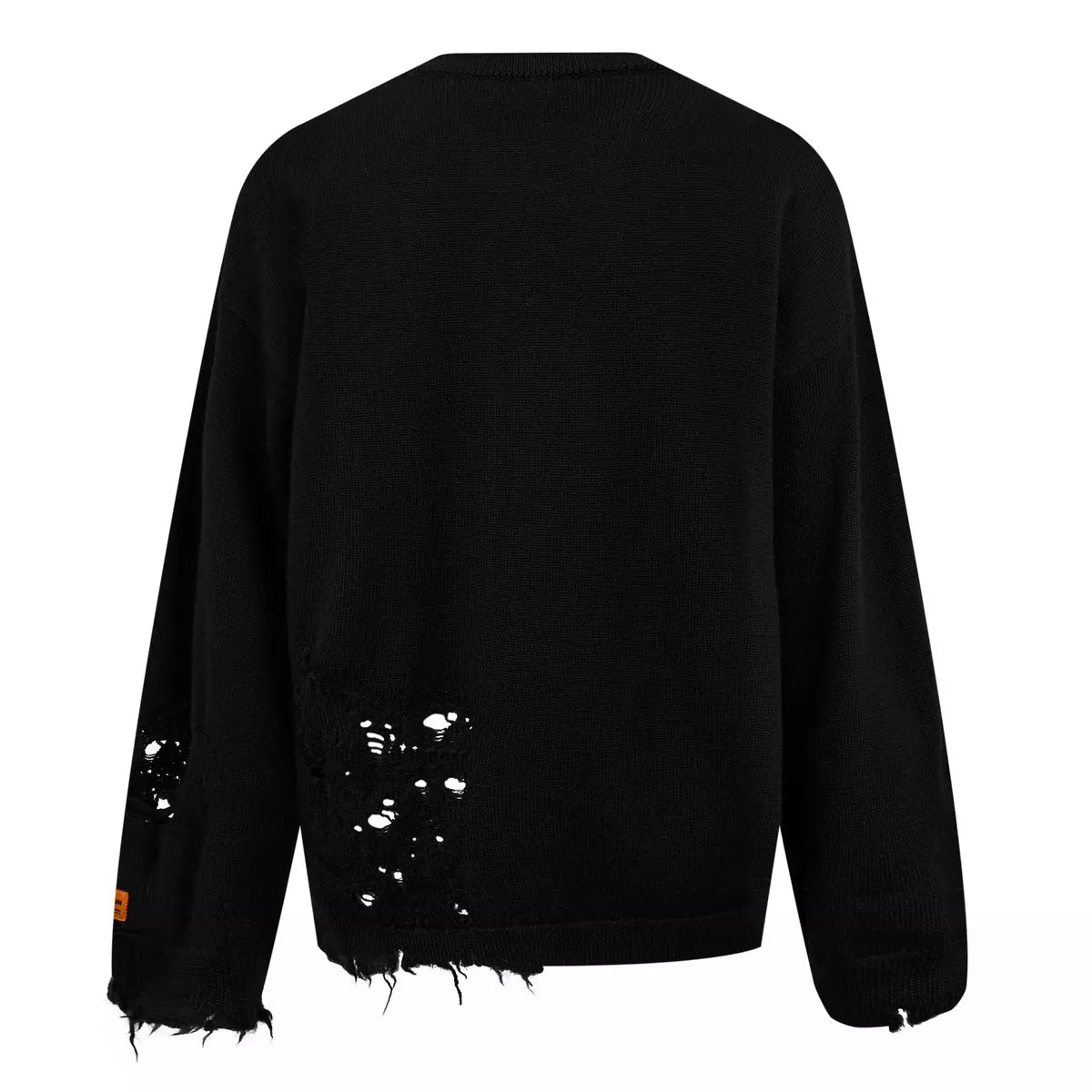 Heron Preston Distressed Knit Crew Sweater
