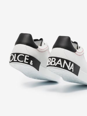 D&G Portofino leather sneakers