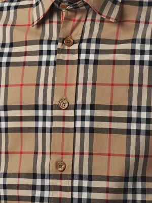 Beige Check Double Face Shirt