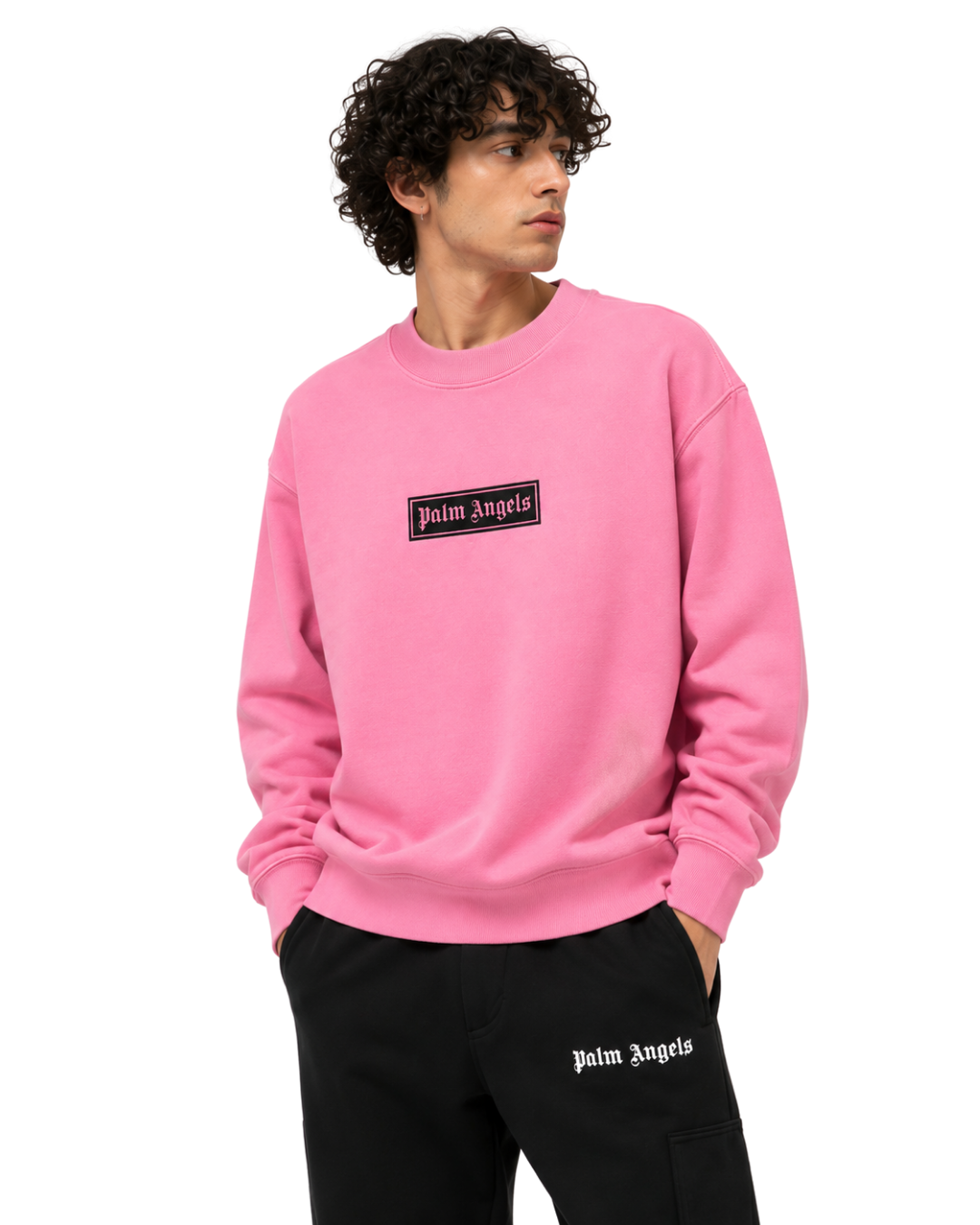 Palm Angels logo-print cotton sweatshirt
