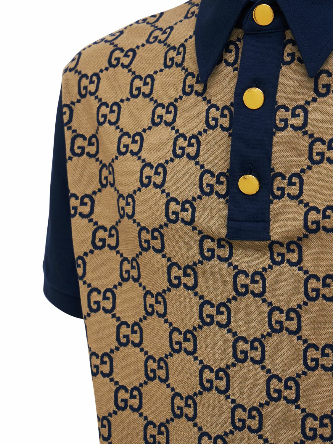 GUCCI - Maxi Gg Silk & Cotton Polo Shirt