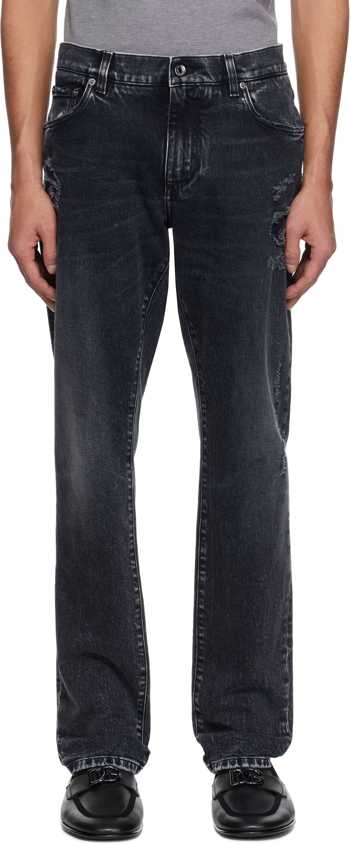 Dolce&Gabbana Black Distressed Jeans