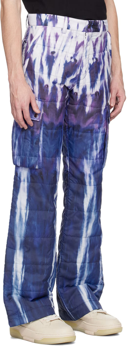 Purple Tie-Dye Cargo Pants