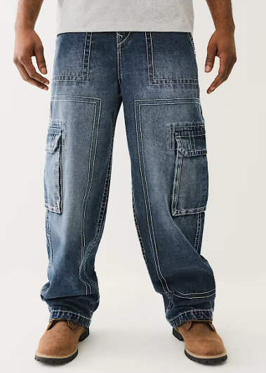 DENIM BIG T CARGO PANT