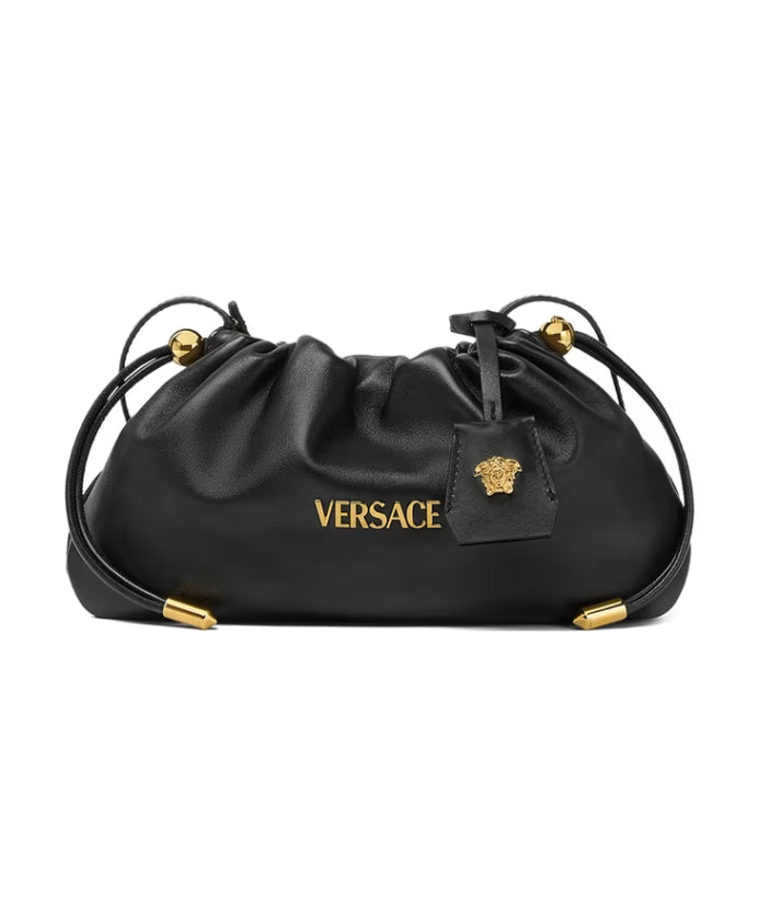 Black Drawstring Jewellery with Gold-tone Hardware