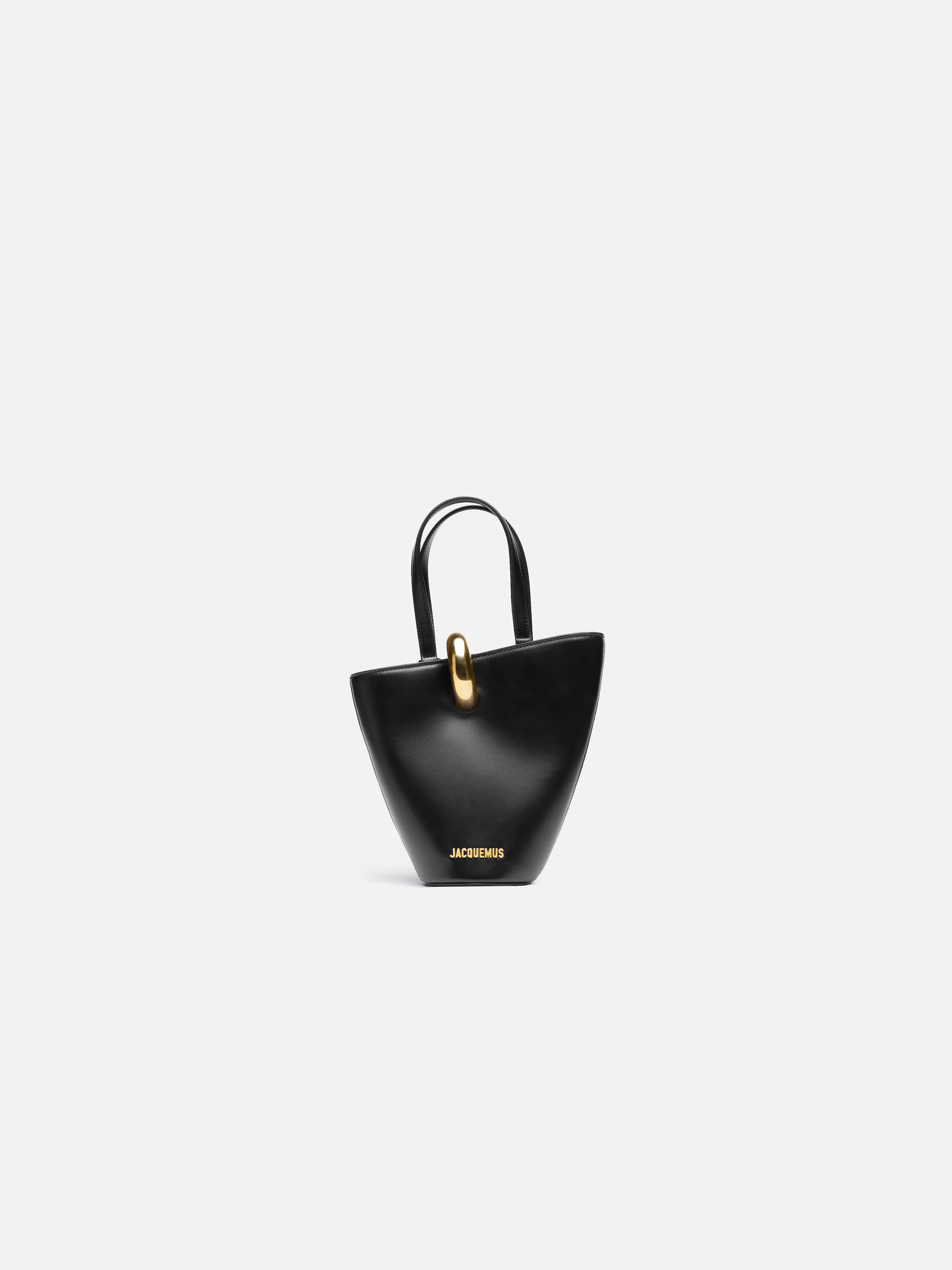 The small Bambola Asymmetric mini bucket bag.