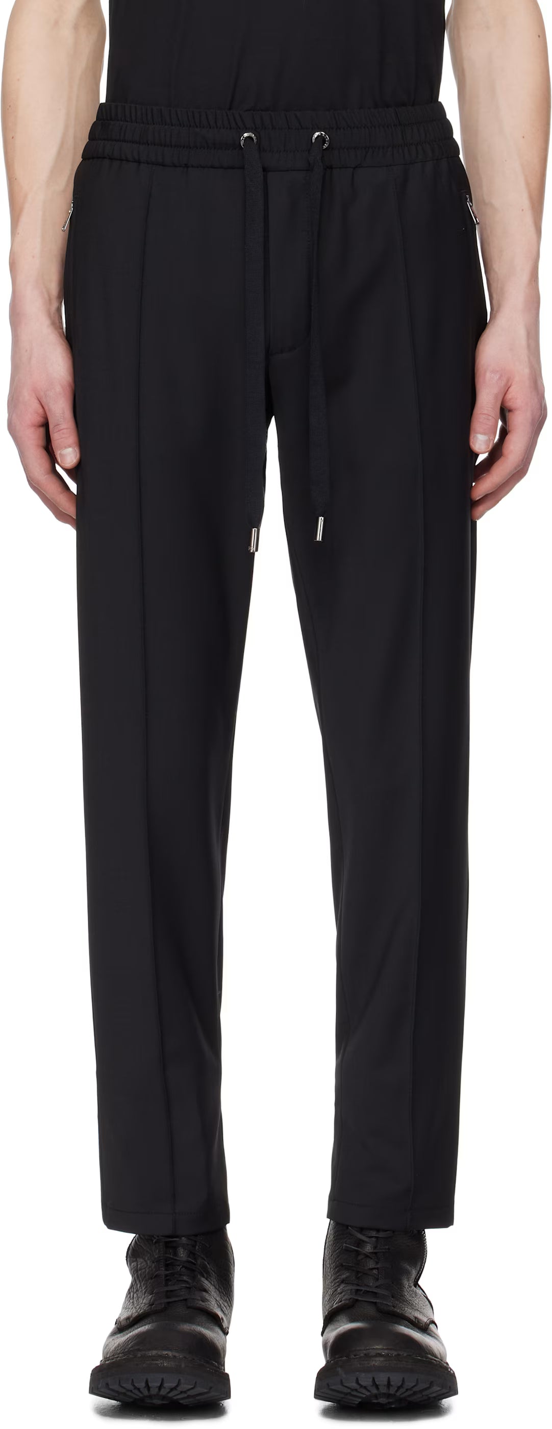 Dolce&Gabbana Black Tela Lana Trousers