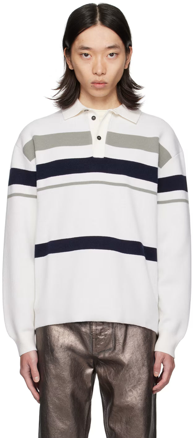 Ferragamo White Virgin Wool Polo