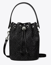 Tory Burch T MONOGRAM EMBELLISHED MINI BUCKET BAG - Bags | Shop From The Mirage