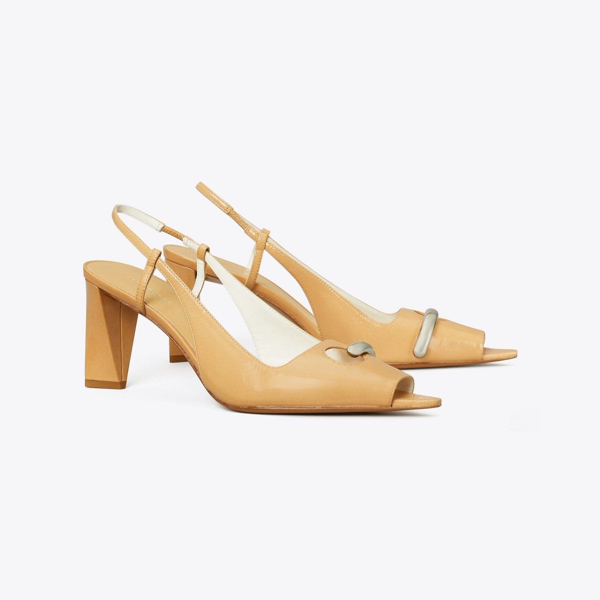 Pierced Peep-Toe Slingback