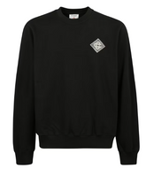 Casablanca Black Crewneck Sweater with Applique