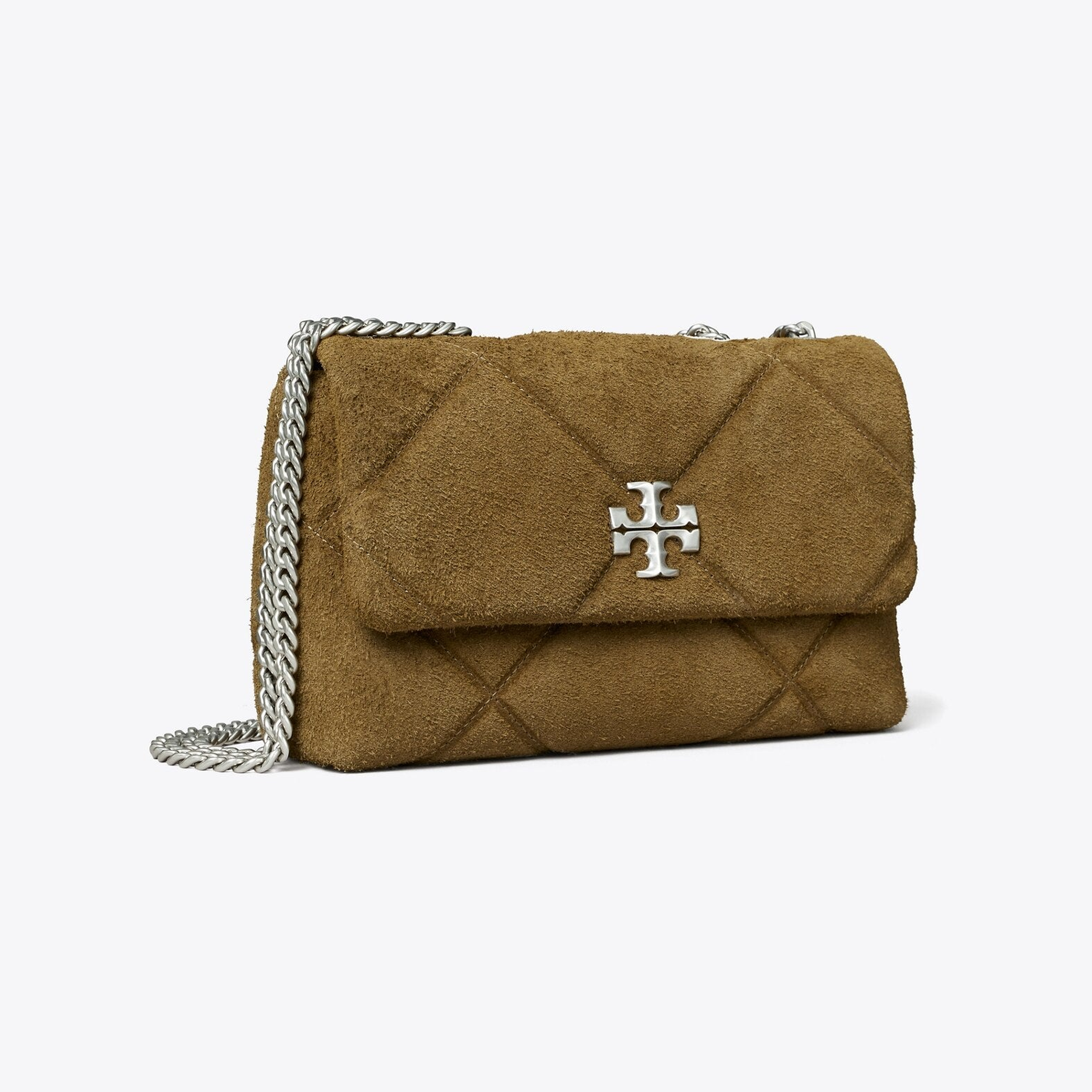Kira Diamond Quilt Suede Shoulder Bag