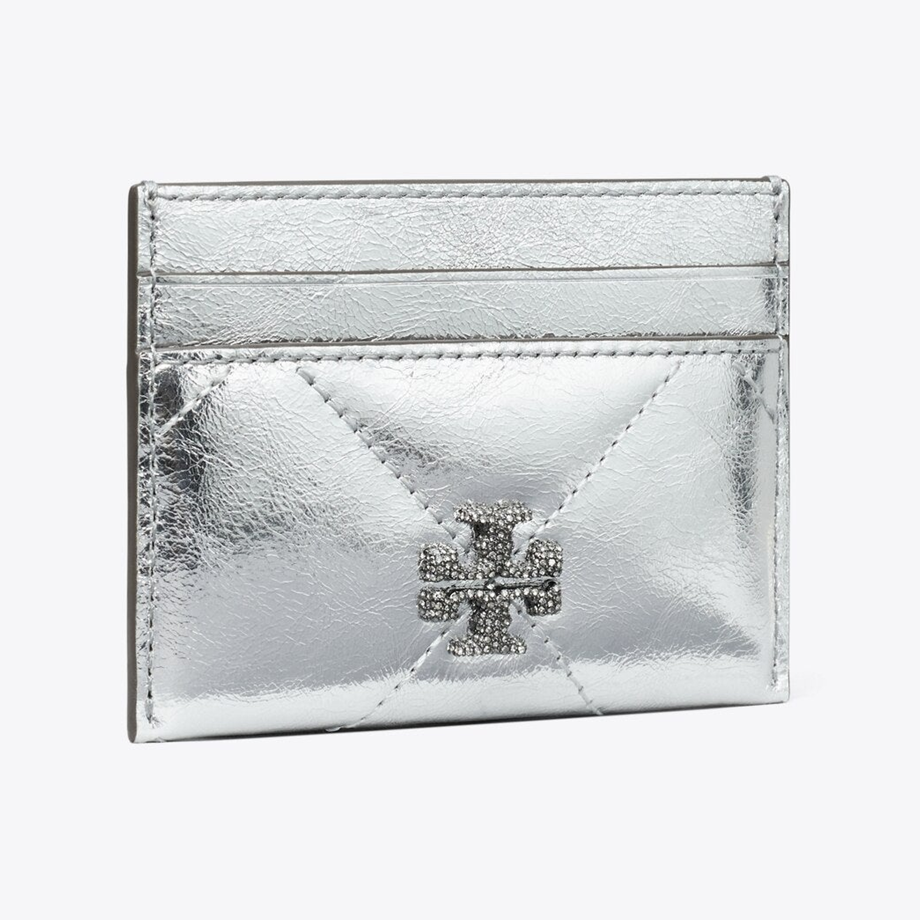 Kira Diamond Quilt Metallic Card Case