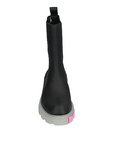 Amiri Black Leather Chelsea Boots with Colorful Sole