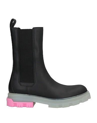 Amiri Black Leather Chelsea Boots with Colorful Sole