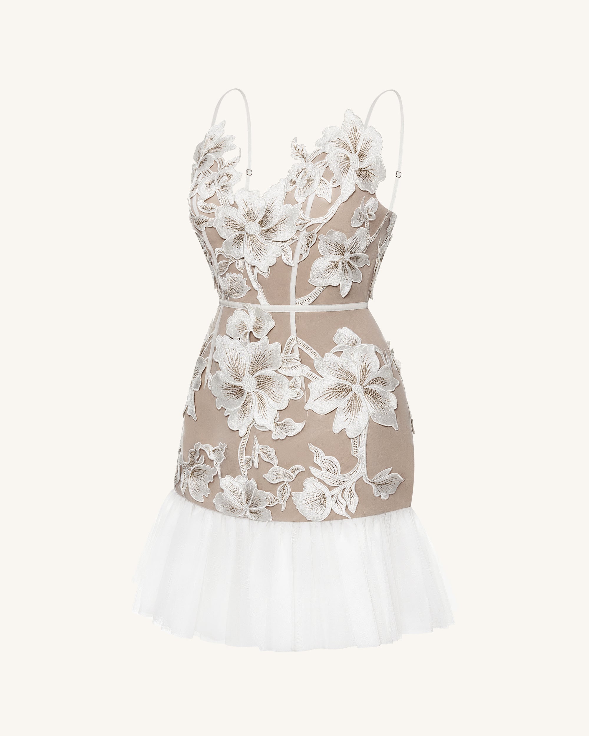 Floral Sling Mini Dress - Rose Pink