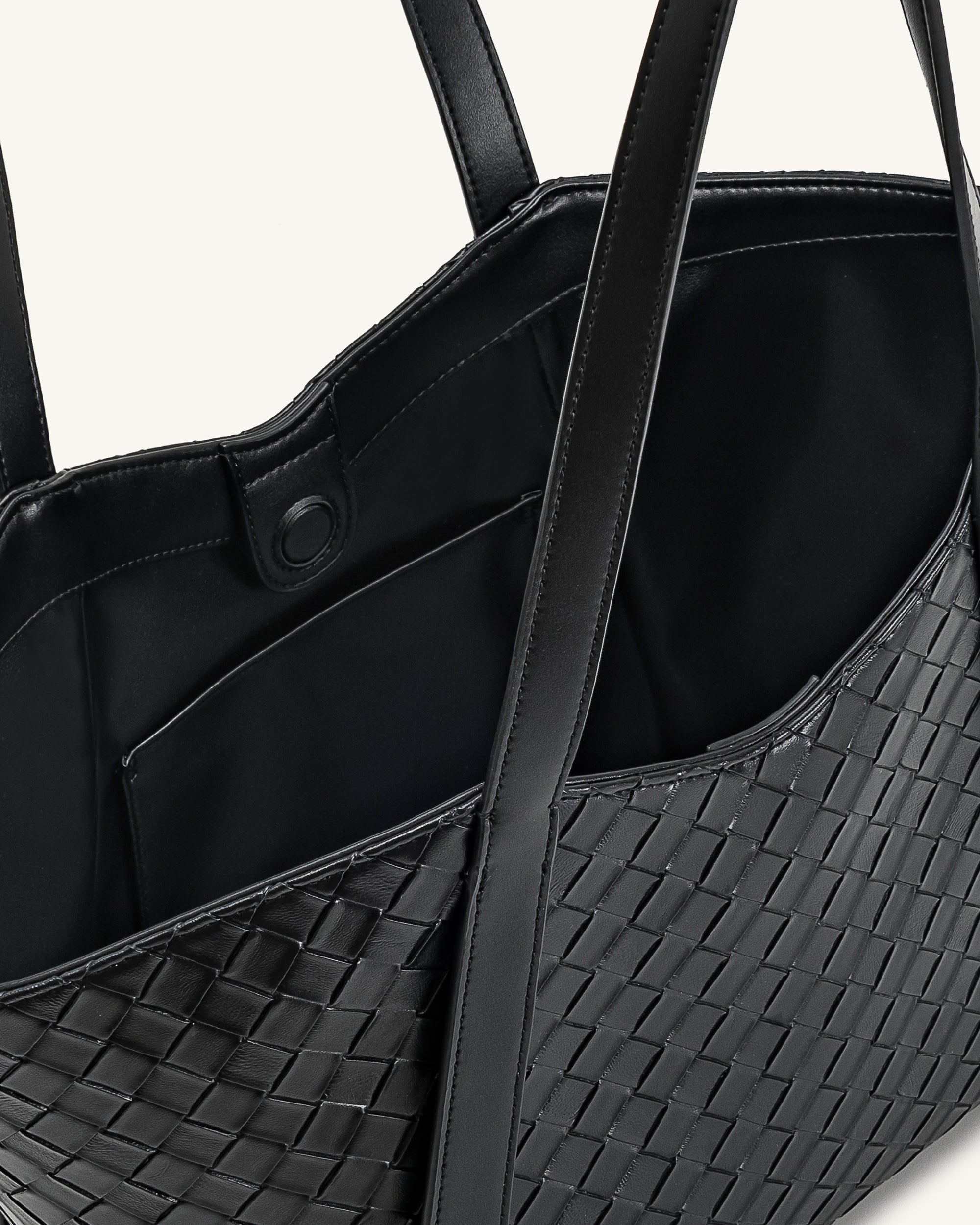 Kiana Large Capacity Weave Texture Tote Bag - Dark Olive