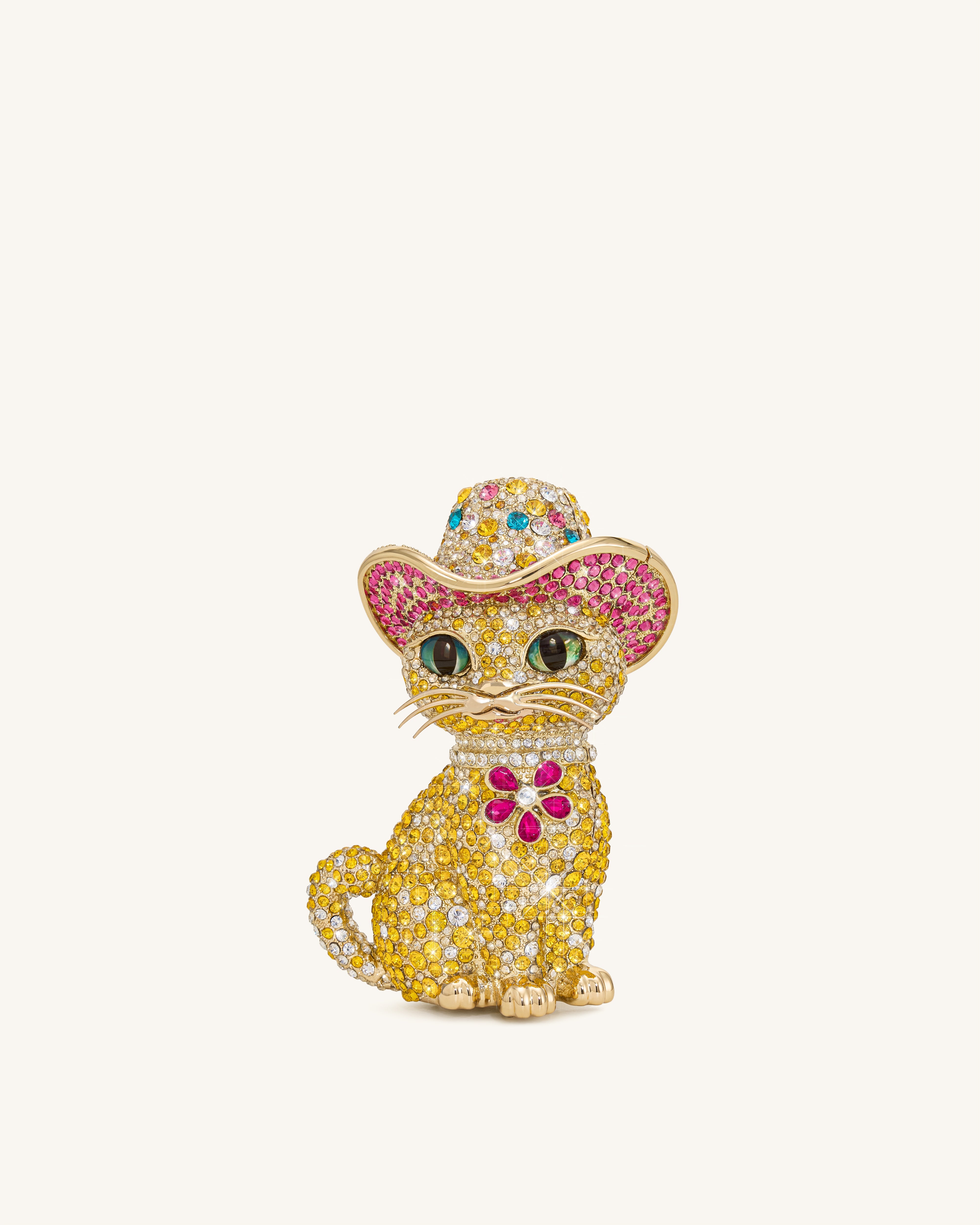 Glamorous Cat Clutch - Multicolor Gold