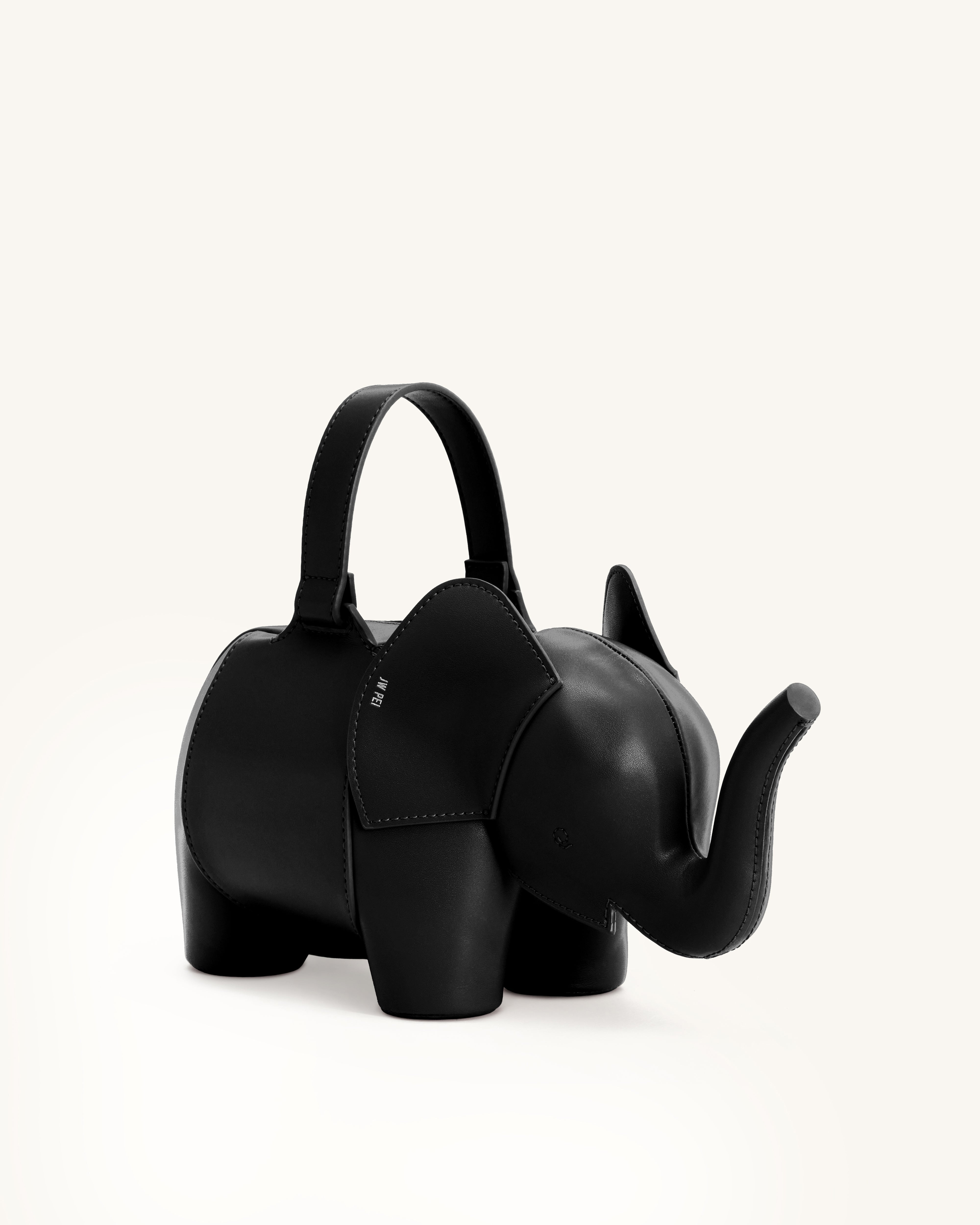 Claire Elephant Shaped Handbag - Black