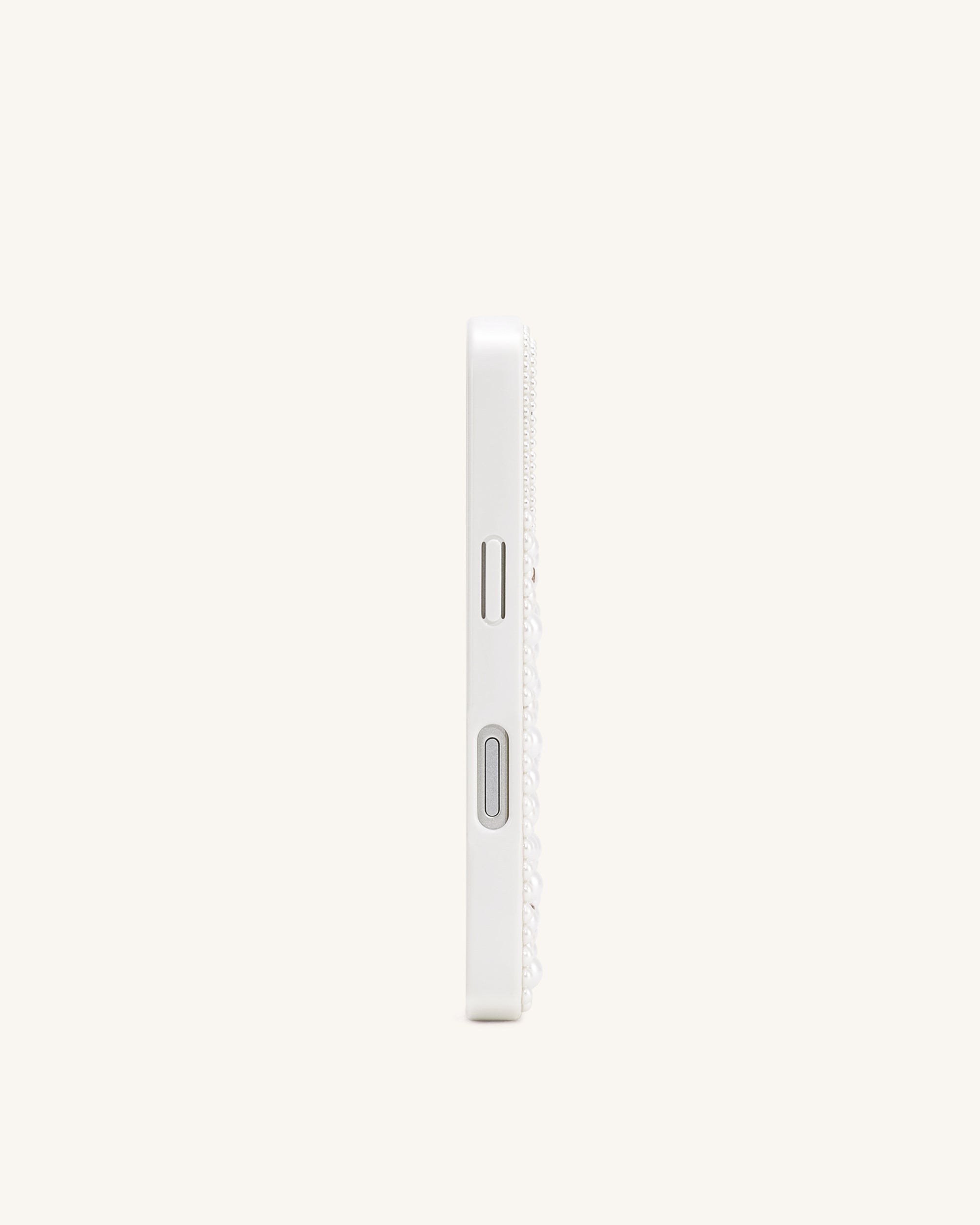 Pearl Embellished Phone Case - White