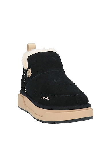Amiri Black Suede and Fleece-Lined Slip-On Sneakers