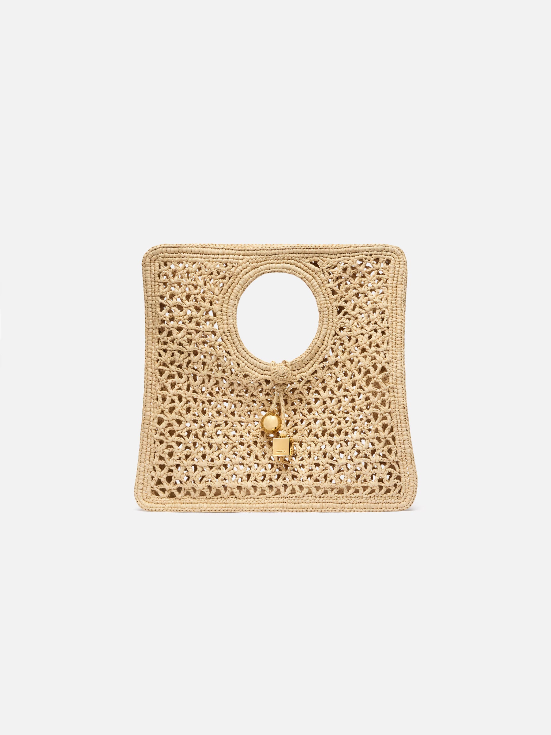 The Spiaggia small square bag Small square raffia bag.