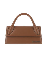 Brown Leather Shoulder Bag with Handle