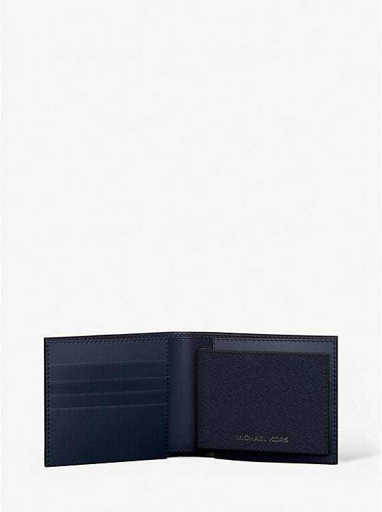 Cooper Saffiano Leather Billfold Wallet With Passcase