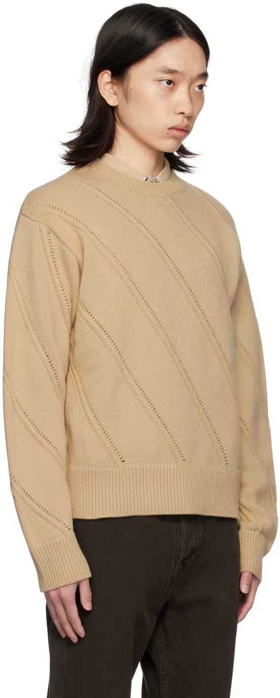 Ferragamo Beige Virgin Wool Sweater