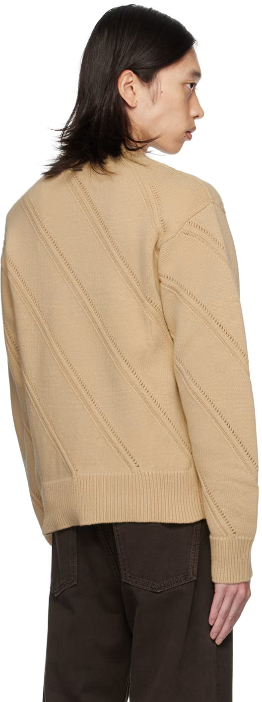 Ferragamo Beige Virgin Wool Sweater