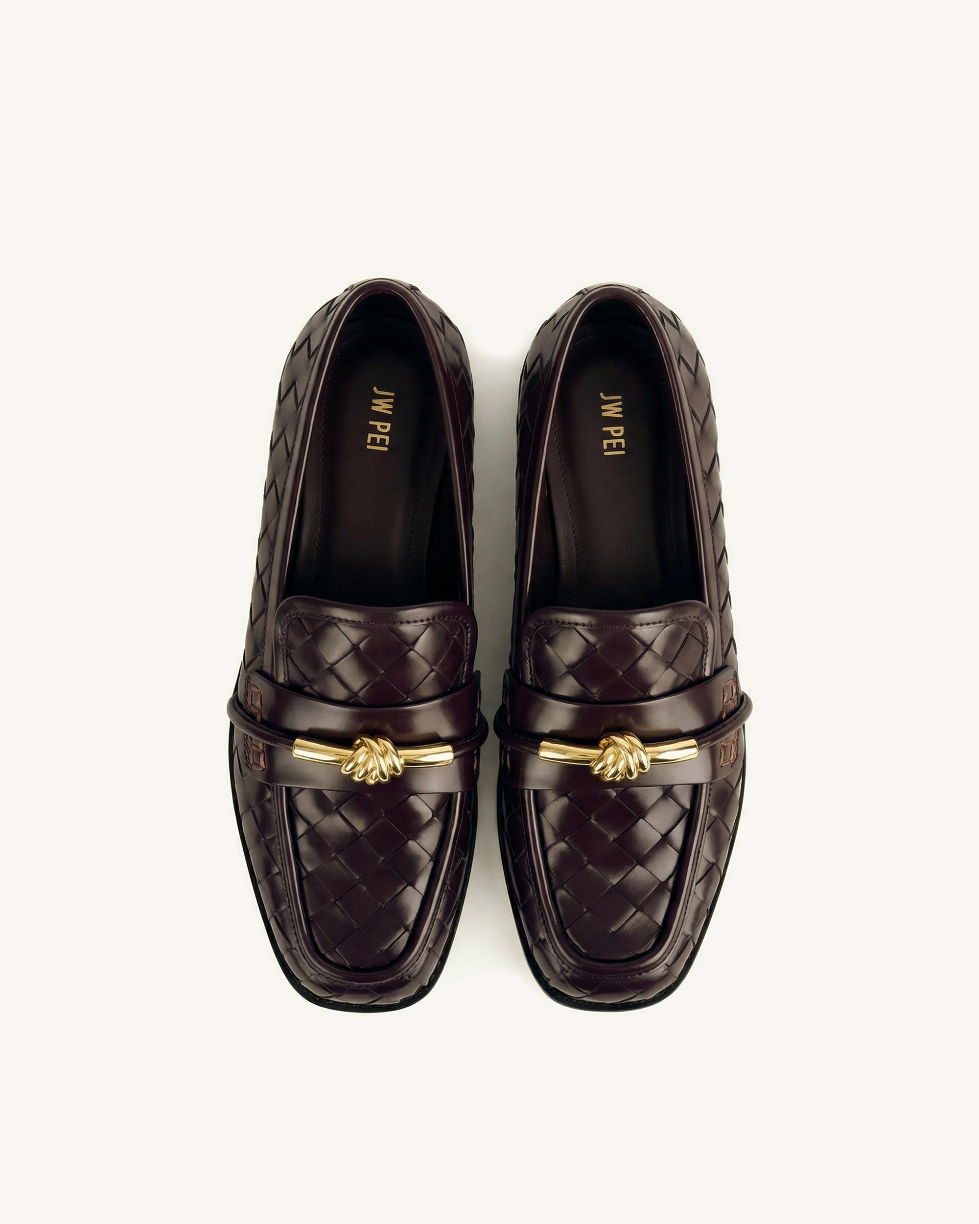 Elowen Woven Horsebit Loafers - Black