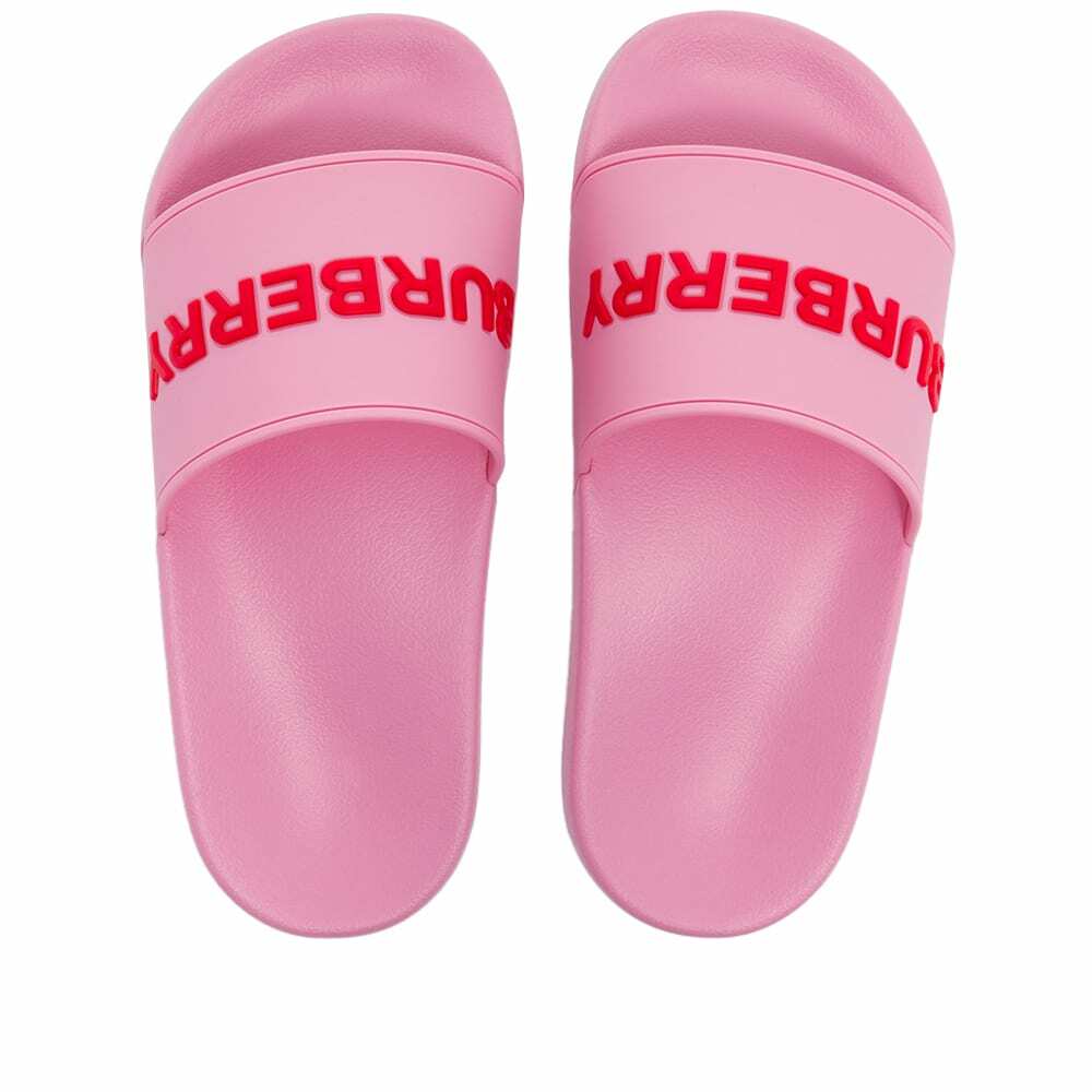 Burberry Women's Furley Logo Slide in Bubblegum Pink