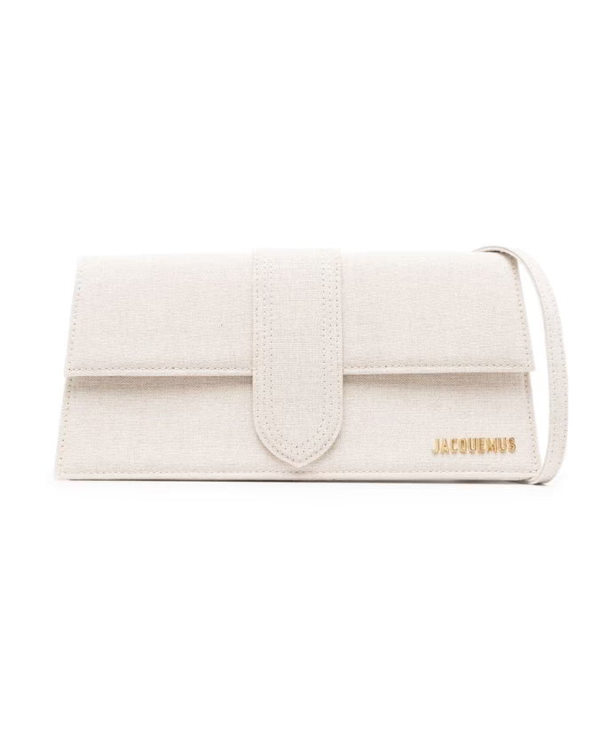 Beige Linen Shoulder Bag