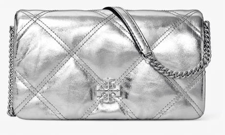 Tory Burch KIRA DIAMOND QUILT METALLIC CHAIN WALLET - Wallets | Shop From The Mirage
